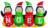 6 Foot Noel Sweater Penguins Holiday Inflatable